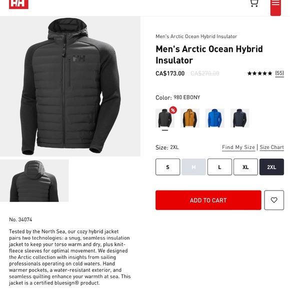 Helly Hansen Arctic Ocean hybrid insulator jacket - Picture 10 of 11